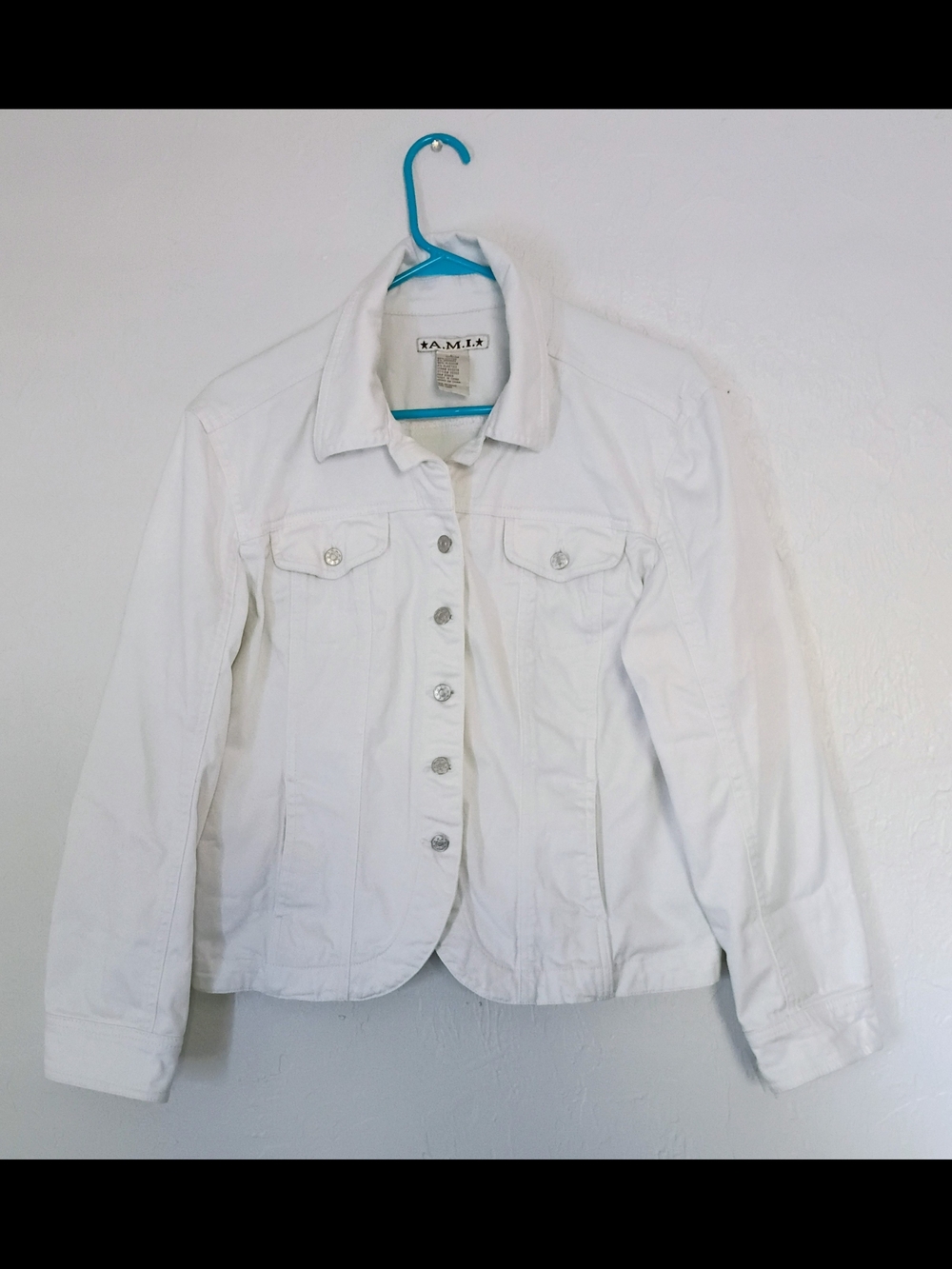 Ami White Women's Denim Jacket